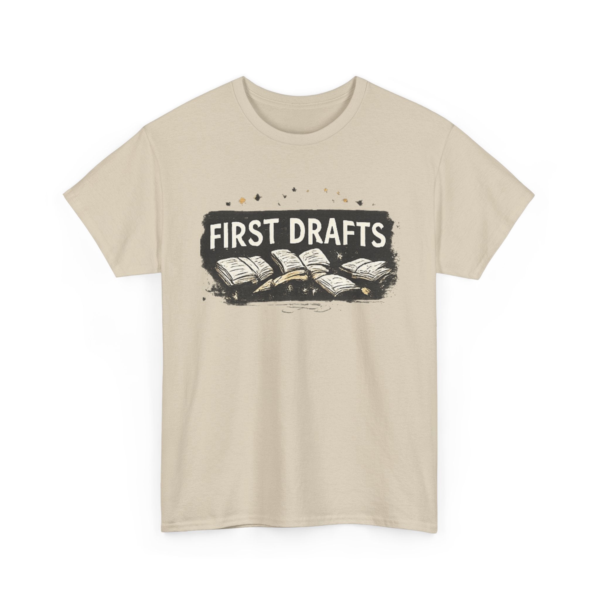 First Draft T-Shirt — with open books