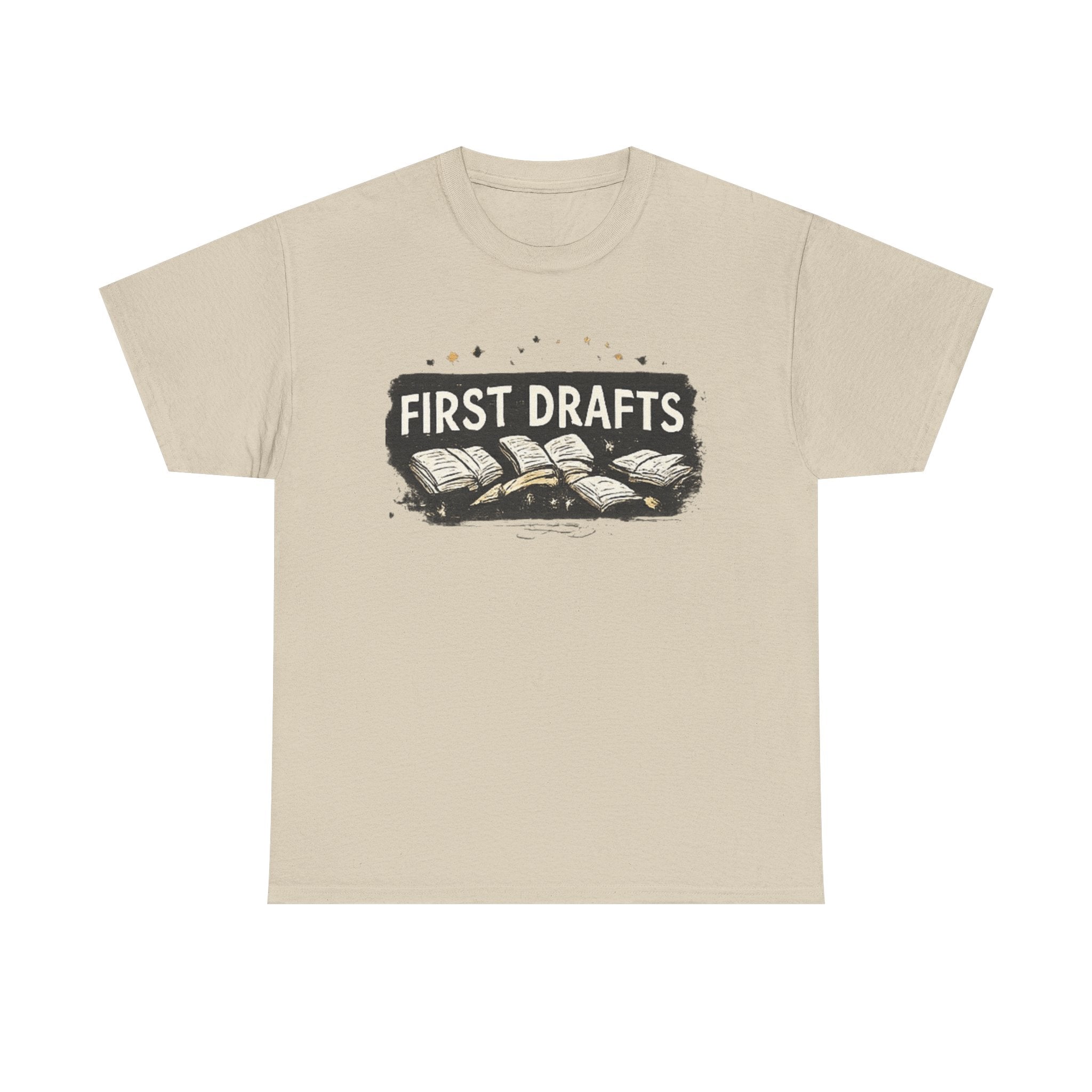 First Draft T-Shirt — with open books