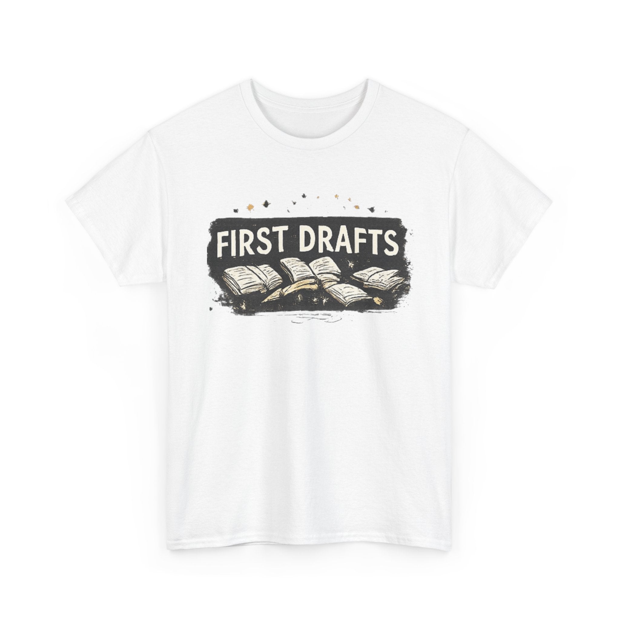 First Draft T-Shirt — with open books