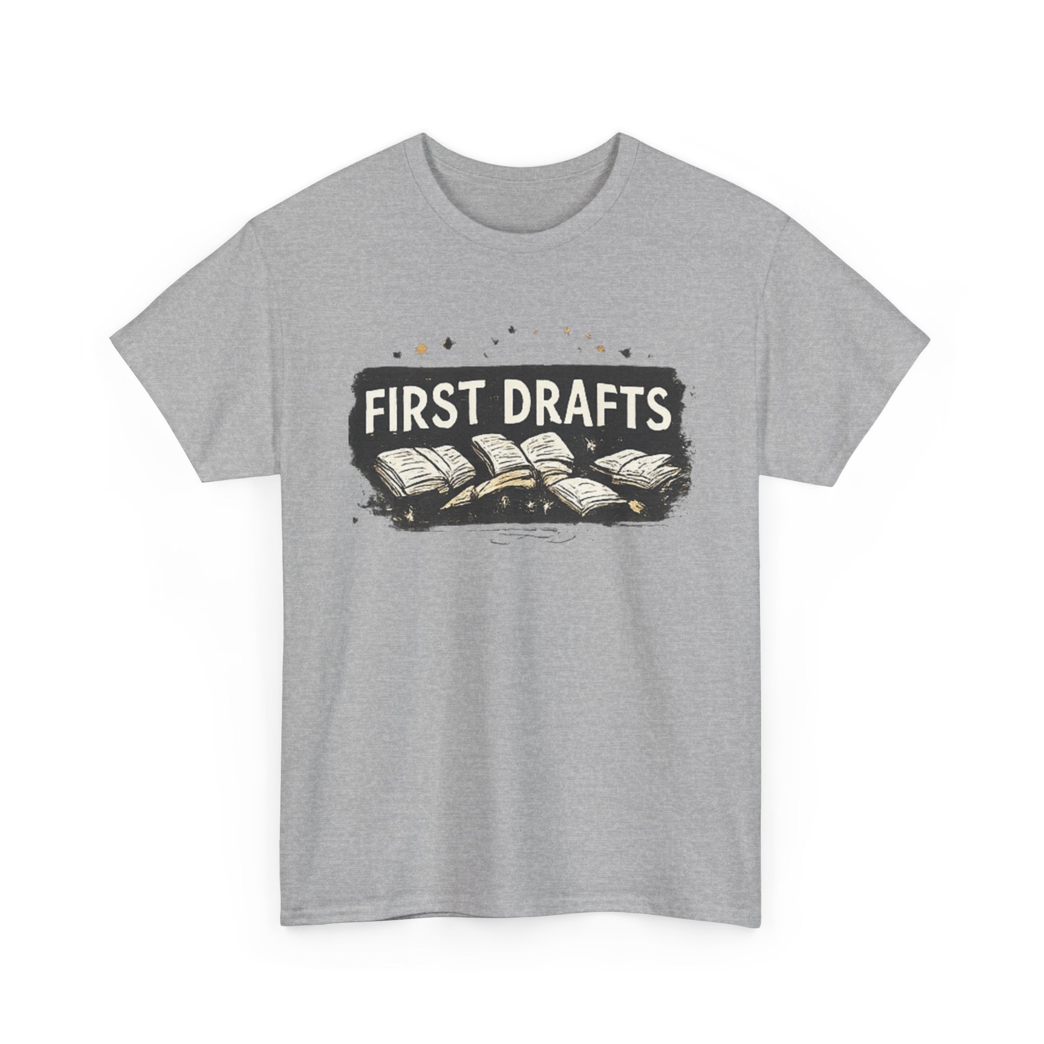 First Draft T-Shirt — with open books
