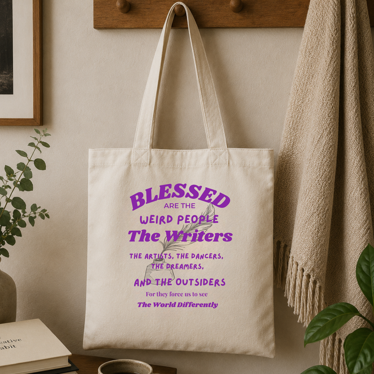 Blessed Are The Weird People Tote Bag