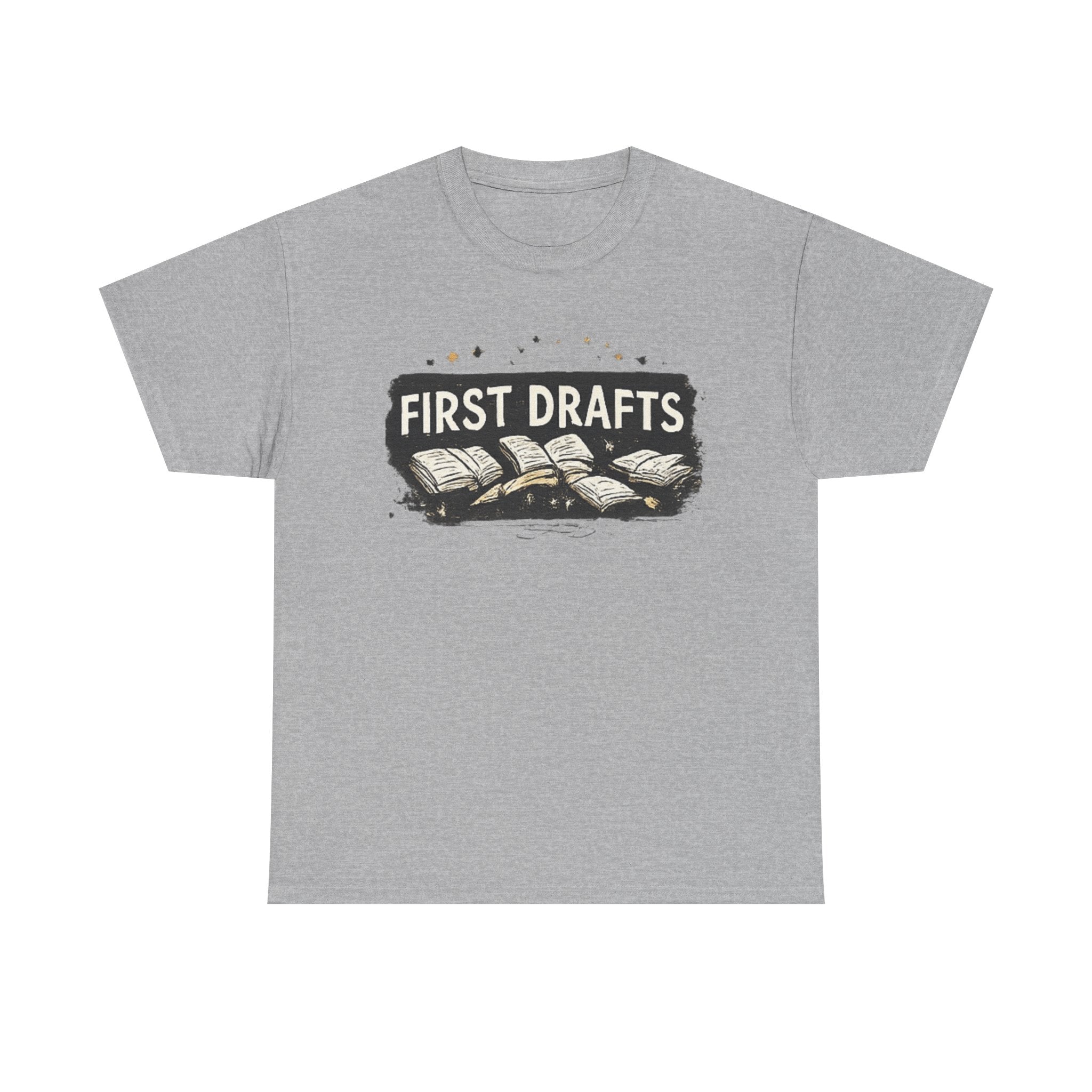 First Draft T-Shirt — with open books