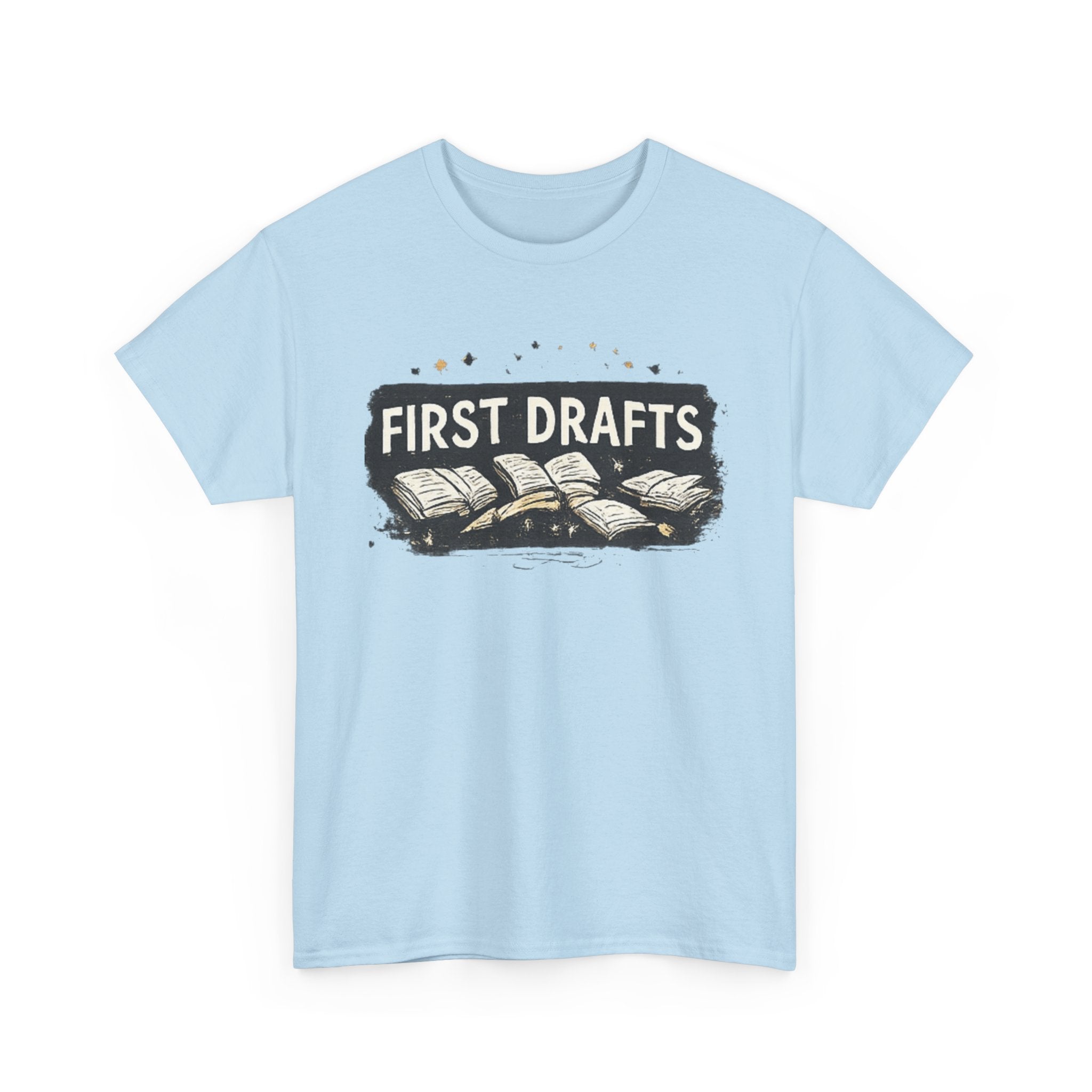 First Draft T-Shirt — with open books
