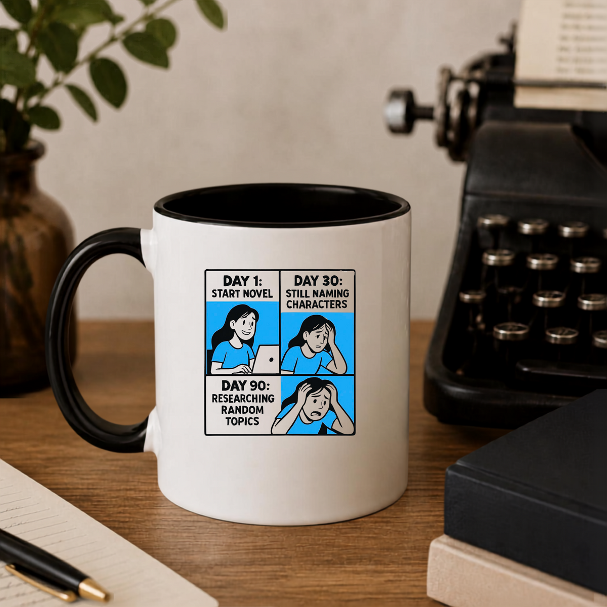 90 Days Writing A Novel Mug