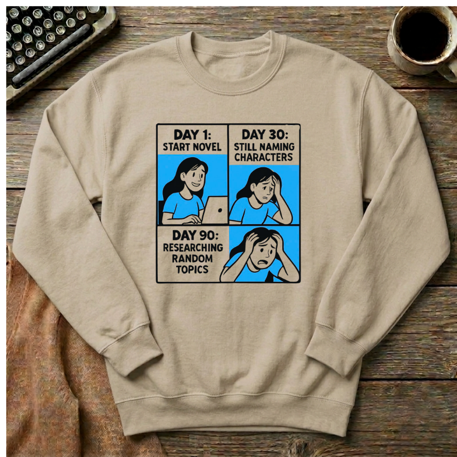 90 Days Writing A Novel Sweatshirt