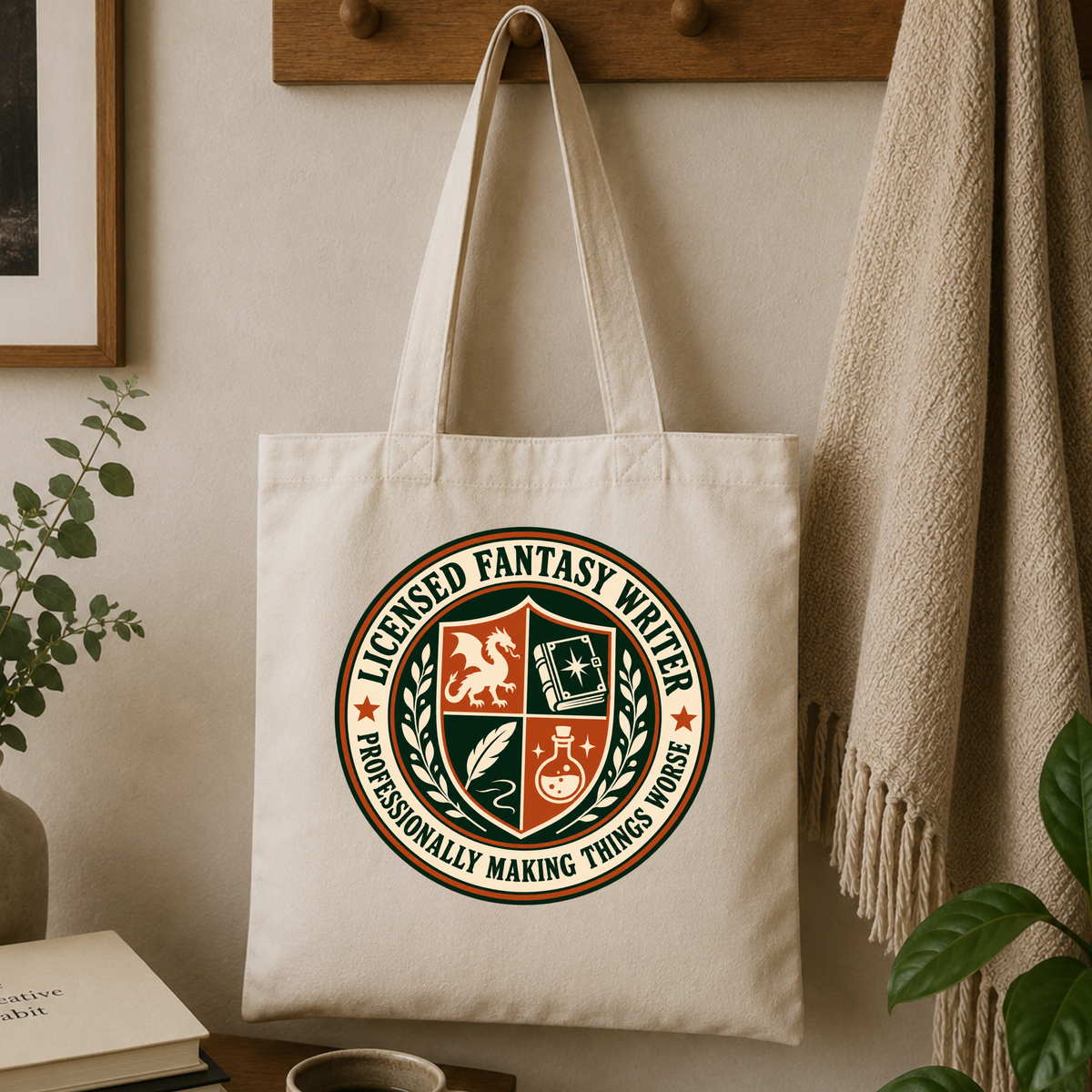 Licensed Fantasy Writer Tote Bag