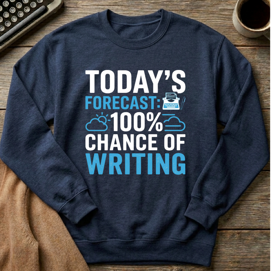 Today's Forecast 100% Chance of Writing Sweatshirt