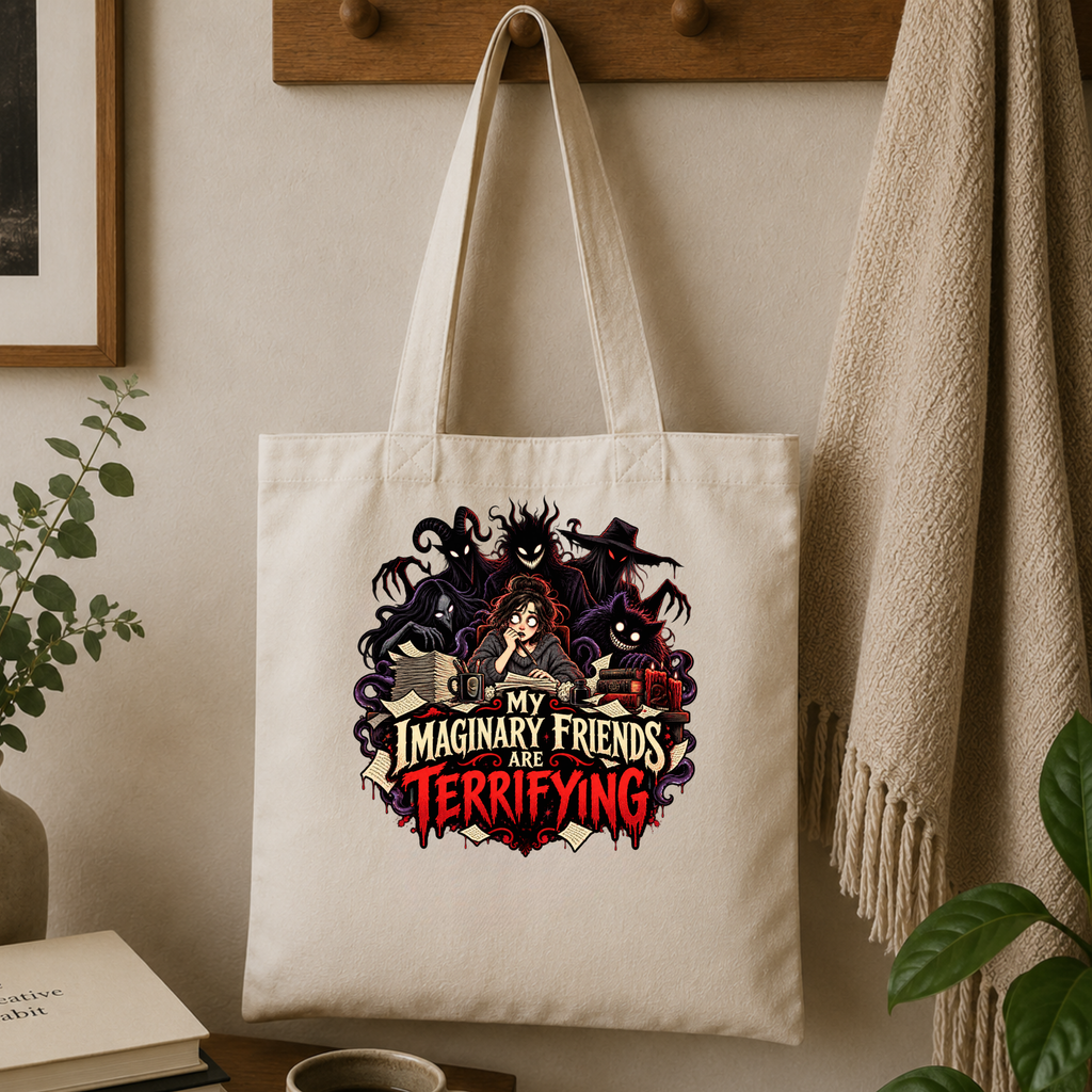 My Imaginary Friends Are Terrifying Tote Bag