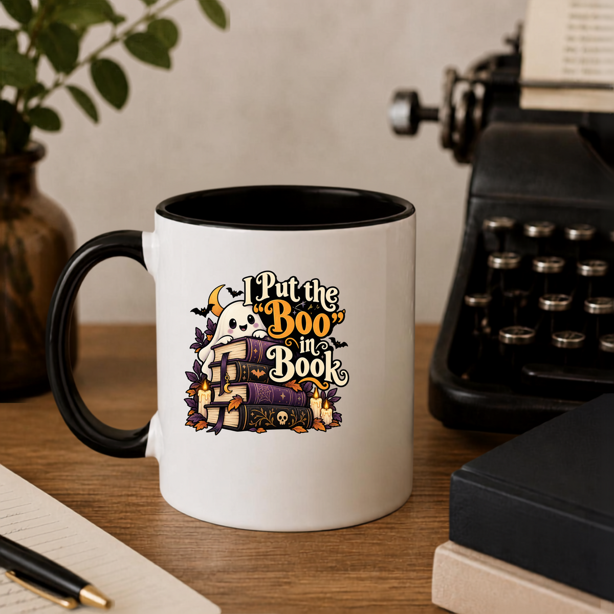 I Put The Boo In Book Ceramic Mug