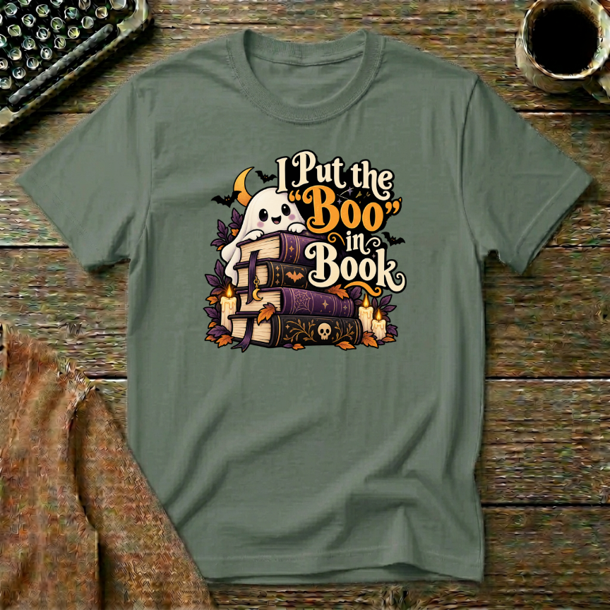 I Put The Boo In Book  T-Shirt