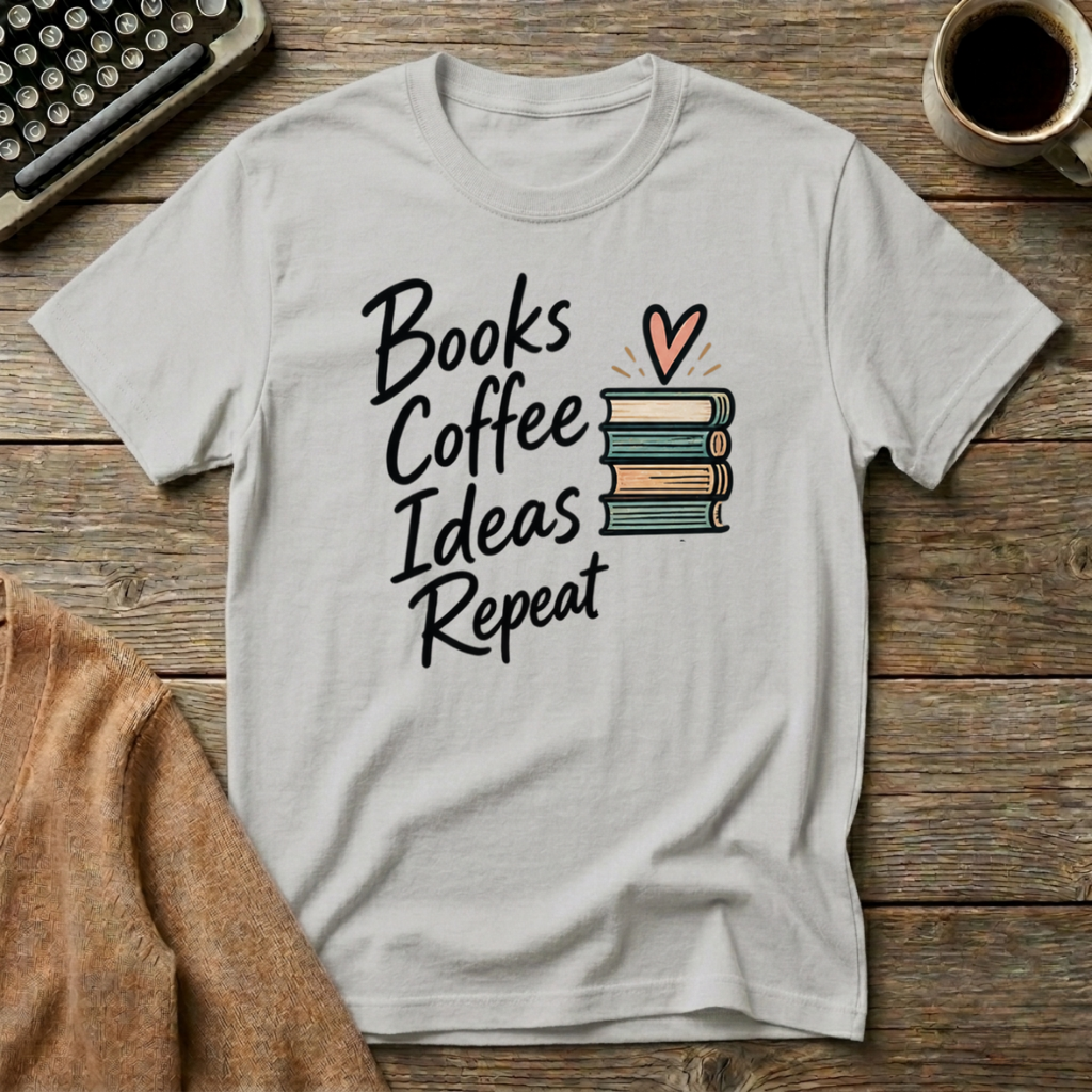 Books Coffee Ideas Repeat T-Shirt