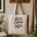 Writer Fueled By Caffeine and Regret Fun Classic Tote Bag