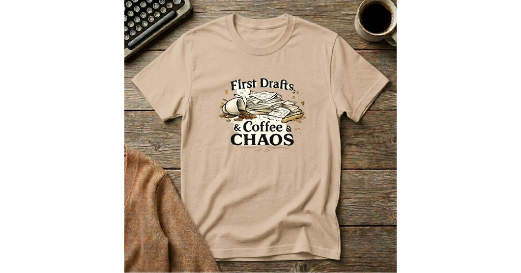 First Drafts & Coffee & Chaos T-Shirt