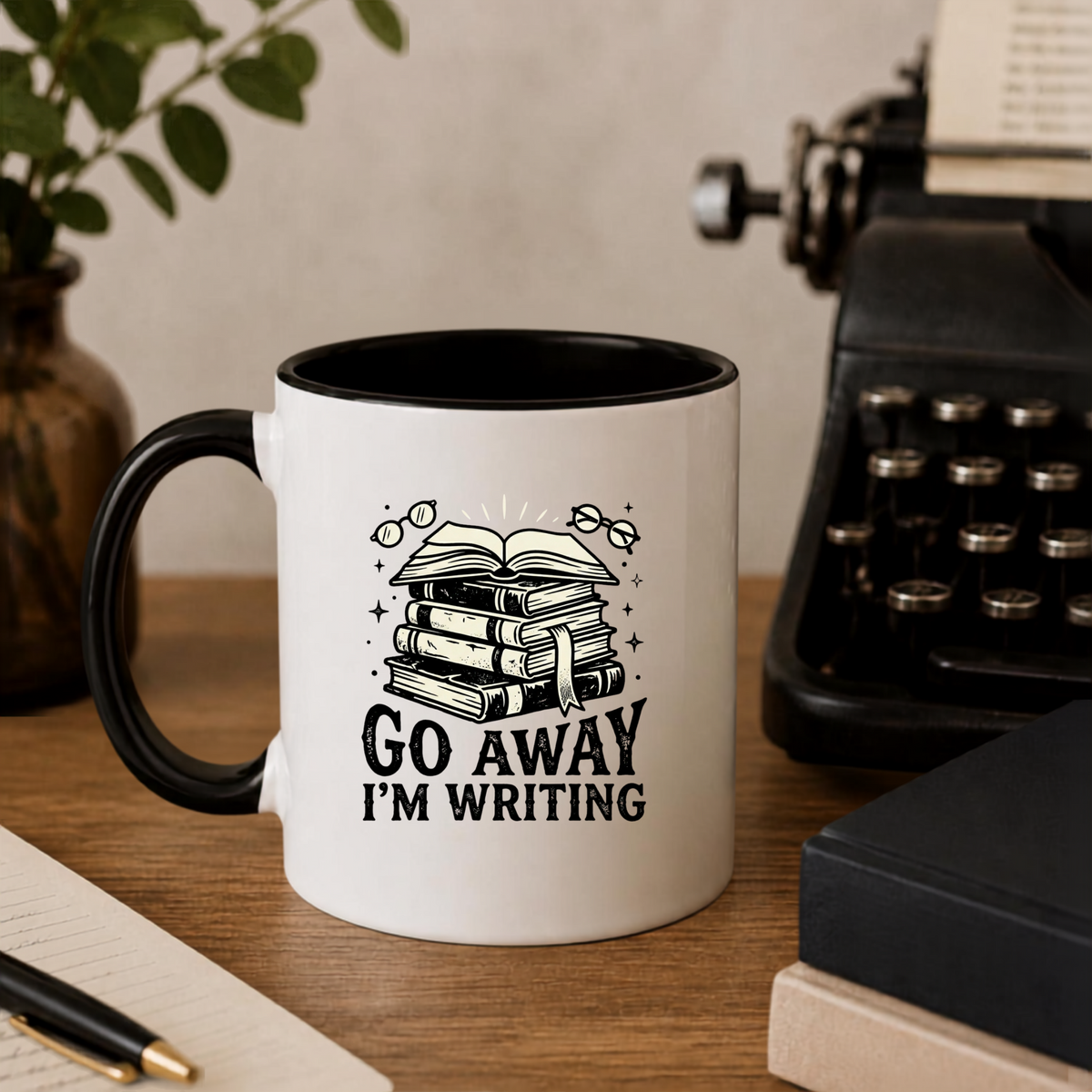 Go Away I'm Writing Mug