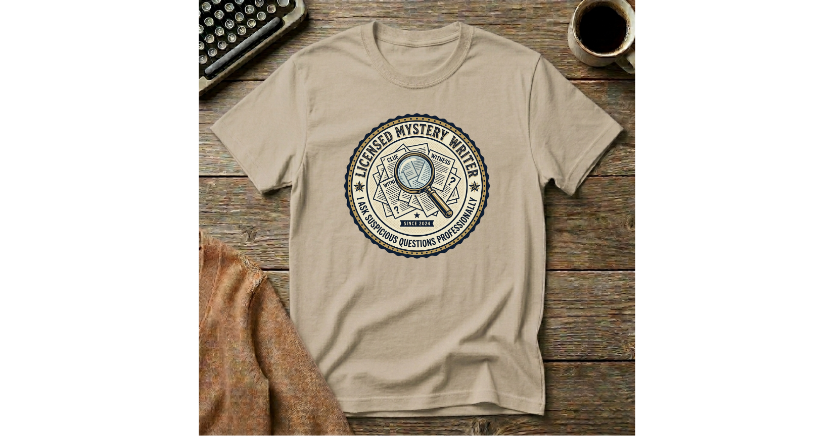 Licensed Mystery Writer T-Shirt
