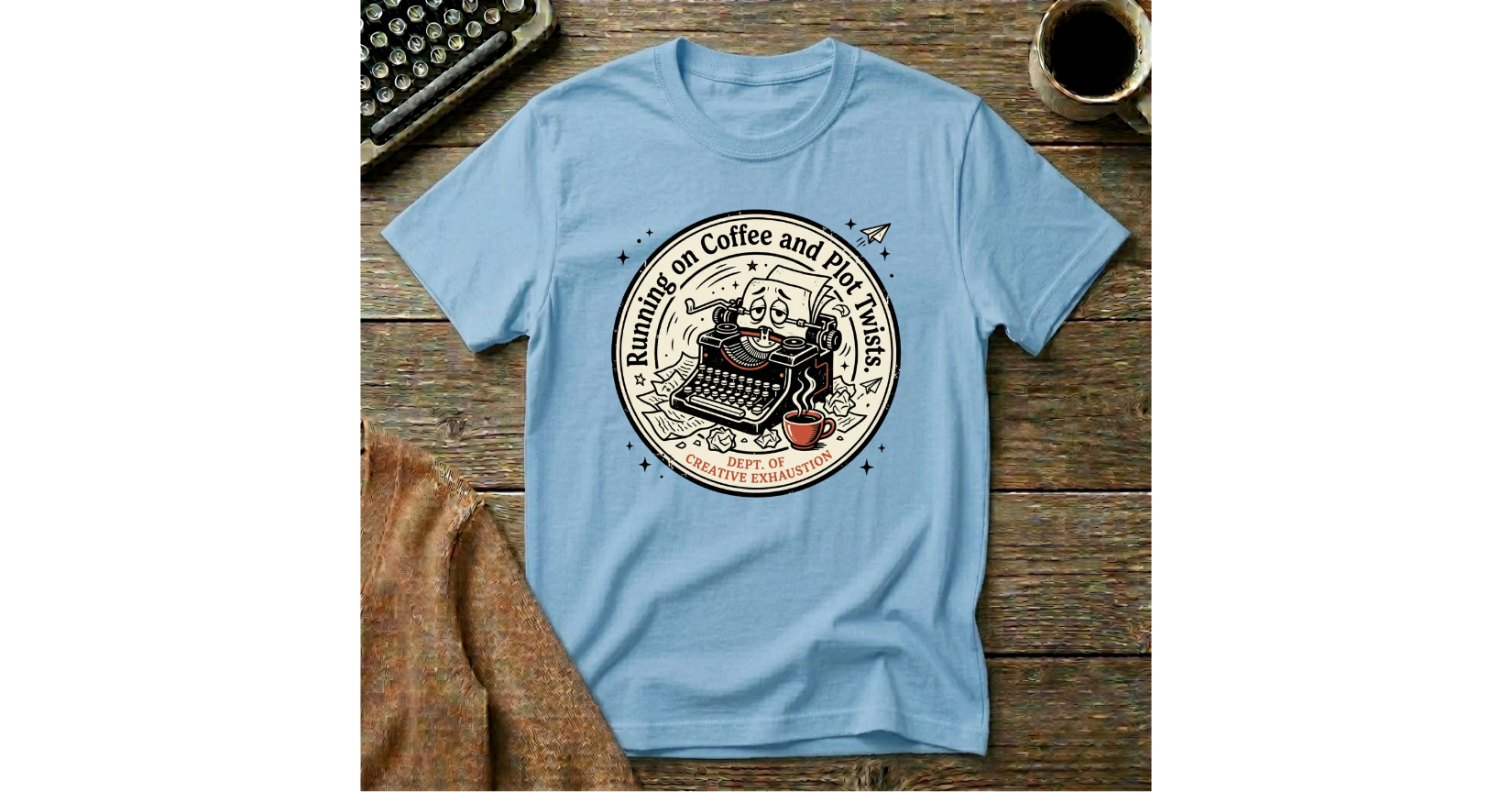 Running on Coffee and Plot Twists T-Shirt