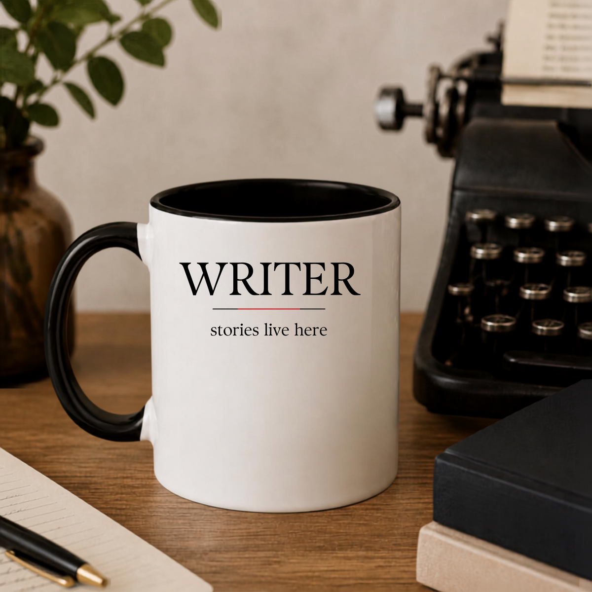 Writer - Stories Live Here Mug– Ceramic Black