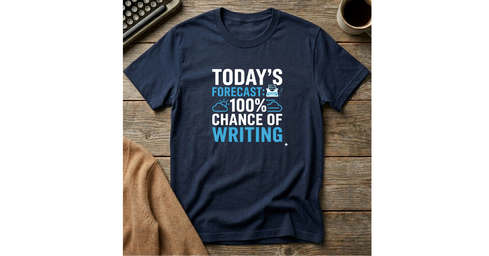 Today's Forecast: 100% Chance of Writing T-Shirt