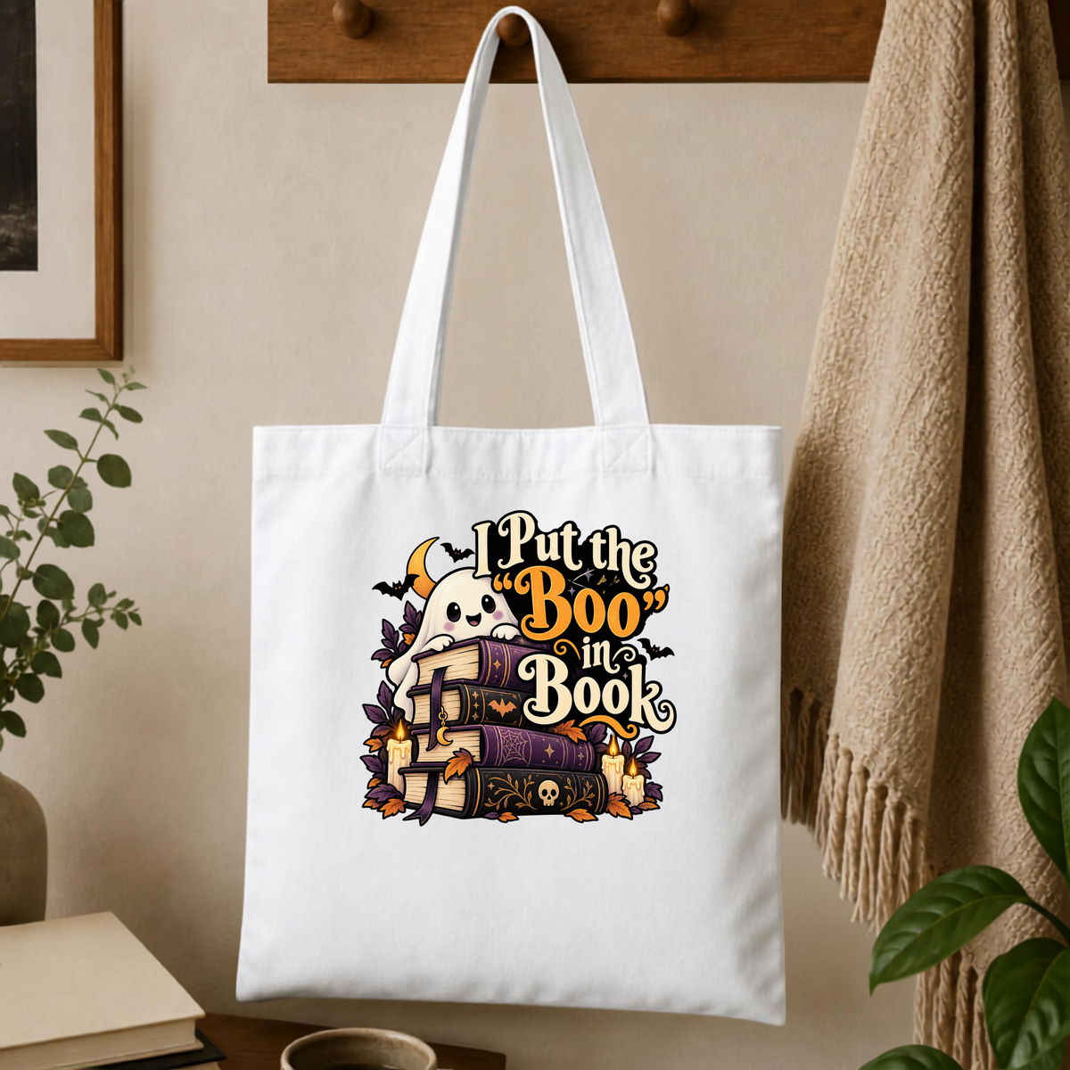 I Put The Boo In Book Tote Bag