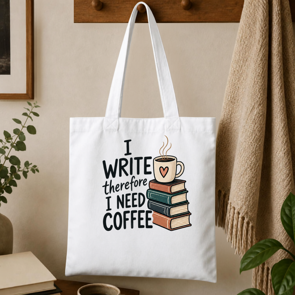 I Write Therefore I Need Coffee Classic Tote Bag
