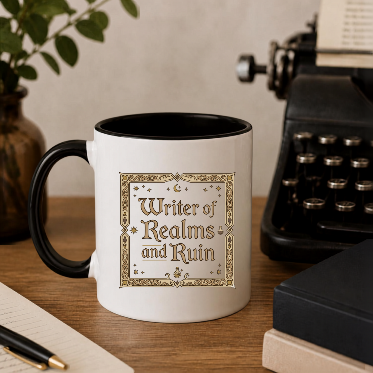 Writer of Realms & Ruin Mug: Enchanted Ceramic Mug for Fantasy Authors