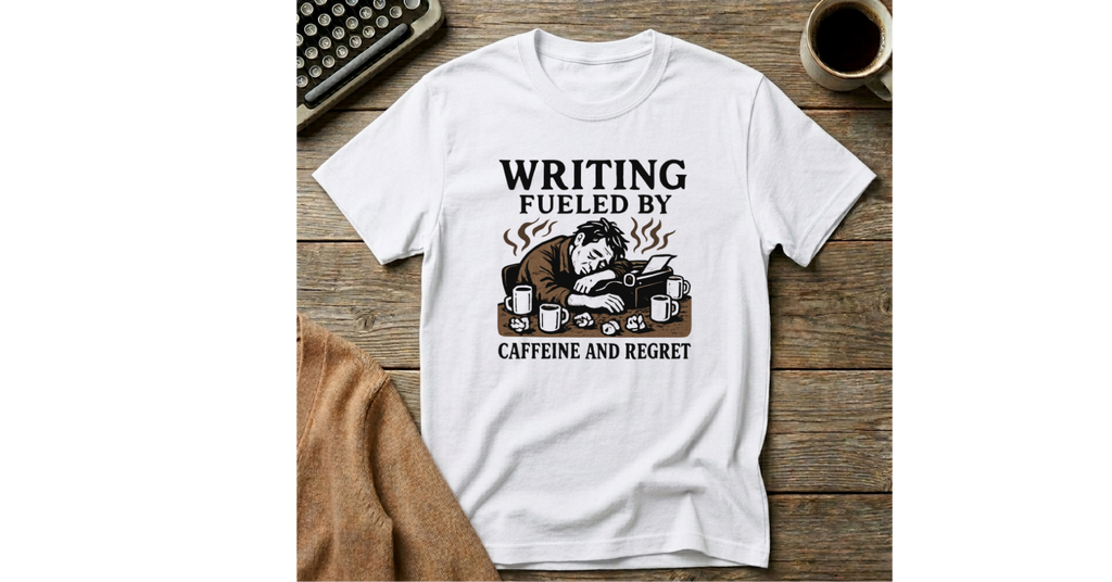 Writing Fueled By Caffine And Regret T-Shirt